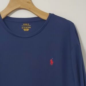 POLO Ralph Lauren Long Sleeve Cotton Shirt Navy Blue Mens XXL